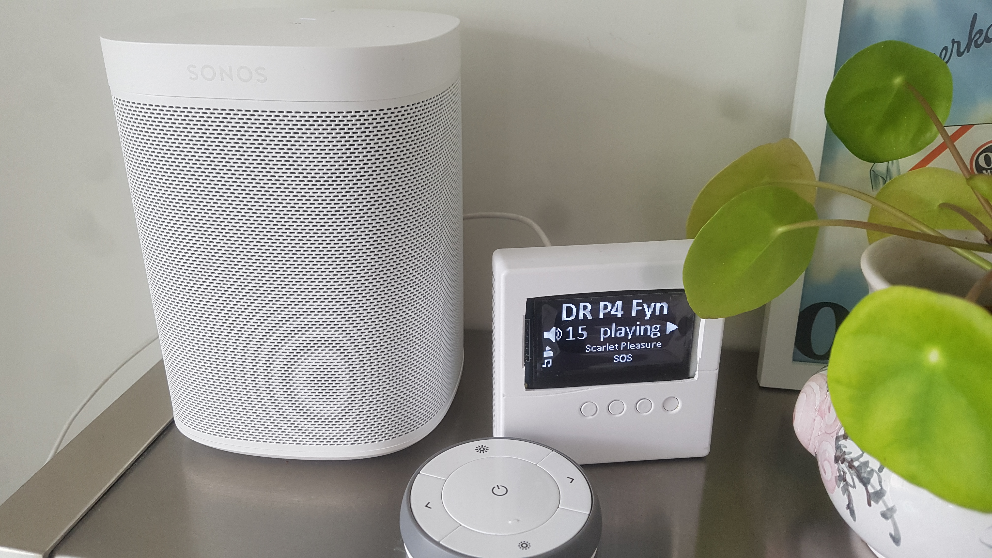 Three different Sonos displays